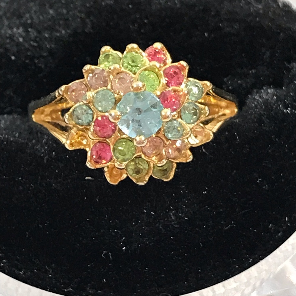 Ladies Multi Color Stone Right Hand Ring View 3